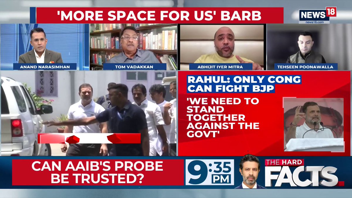 #Congress | Congress cut votes of TMC, in Tamil Nadu they just abandoned DMK. Where is the loyalty?: Abhijit Iyer-Mitra, IPCS Rahul Gandhi is a part time politician, we don't know where he is. He is always holidaying: Tom Vadakkan (Modi ka Parivar), BJP #TheRightStand | Anand Narasimhan🇮🇳