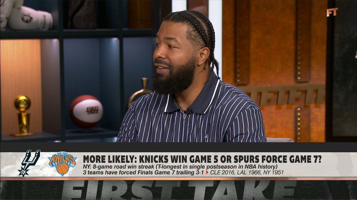 "I know that San Antonio will win [Game 5]. ... If they don't have a disastrous second half like they had [in Game 4], they're going to win [Game 5] by double-digits." Keef Morris is confident in the Spurs for Game 5 👀