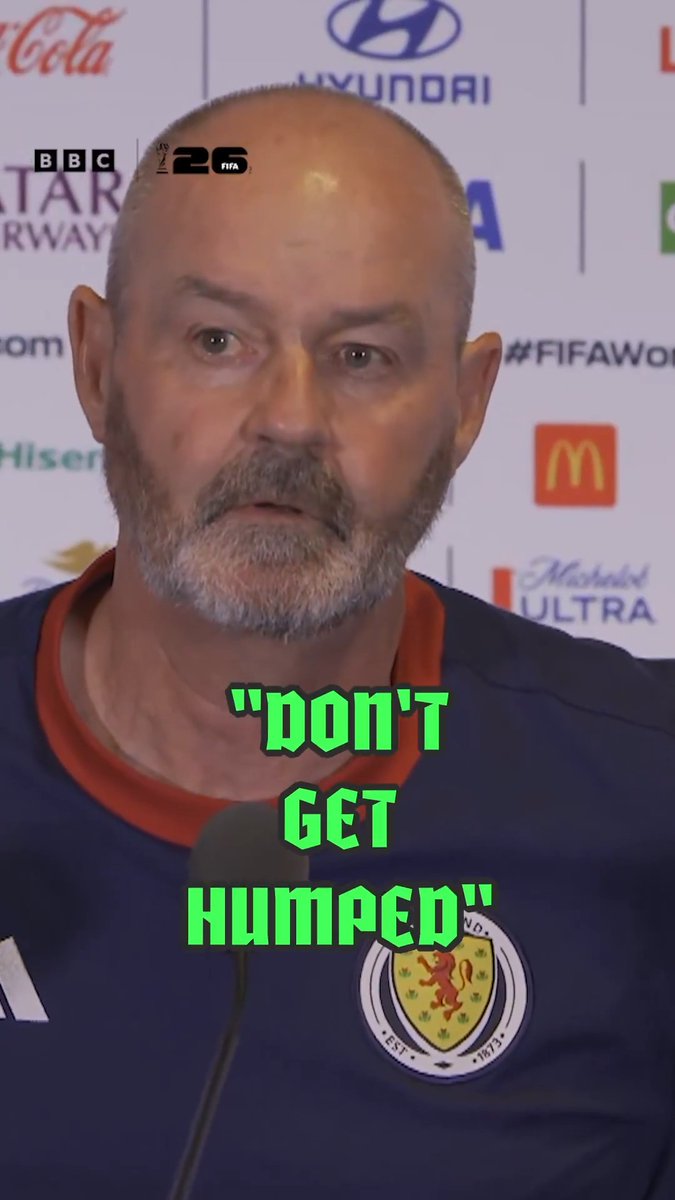 "Don't get humped." Steve Clarke on lessons learned from the previous Euros 🤣 #BBCFootball #FIFAWorldCup