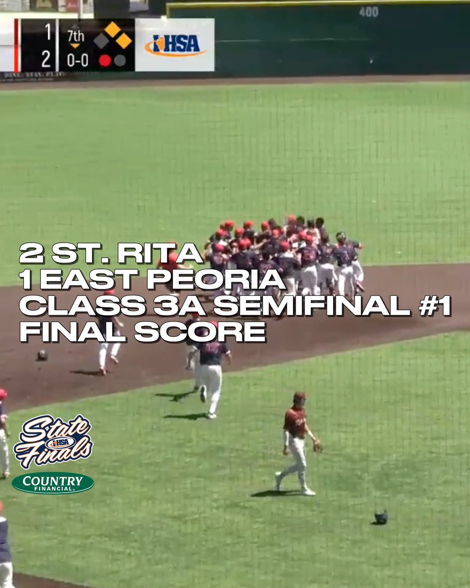 St. Rita defeats East Peoria 2-1 in the IHSA Class 3A Baseball Semifinals to advance to the state championship! 🔥⚾️