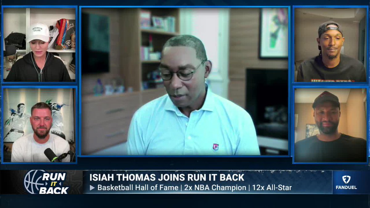 Isiah Thomas on NBA legends like Michael Jordan being involved in modern media: "Only if they're going to be 100% honest...the way the game is talked about is very mythical...we're still calling it The Flu Game and they know he didn't have the flu, but they promote it."