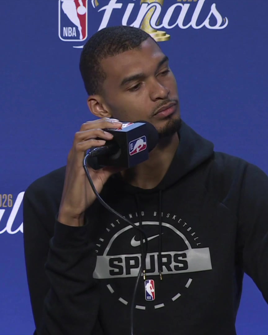 Victor Wembanyama was asked how much of a factor fatigue was for him down the stretch of Game 4: "Definitely a factor, but it's the playoffs. Everybody's just as tired. It shouldn't even be a factor in the game. Now we've got two days between games. It's not gonna be a factor."