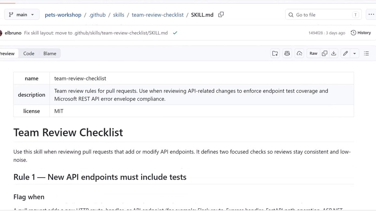 Your standards. Your tools. Every review. Copilot code review supports custom agent skills and MCP server connections. Now in public preview for existing Copilot Pro, Pro+, Business, and Enterprise users. Bring your org's context and standards right into the diff. 💡