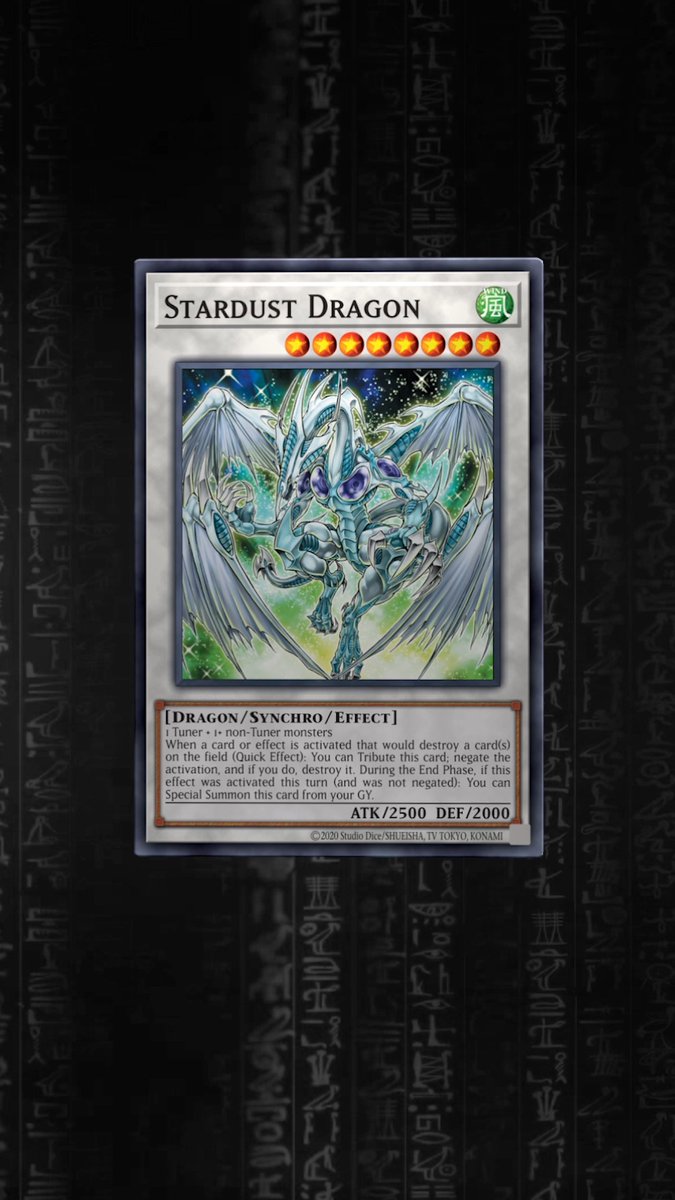 Soar through the skies and take a look at Yusei’s iconic Ace Monster - Stardust Dragon! Uncover the story behind Stardust Dragon in History of the Card! 🌟 #YuGiOhTCG