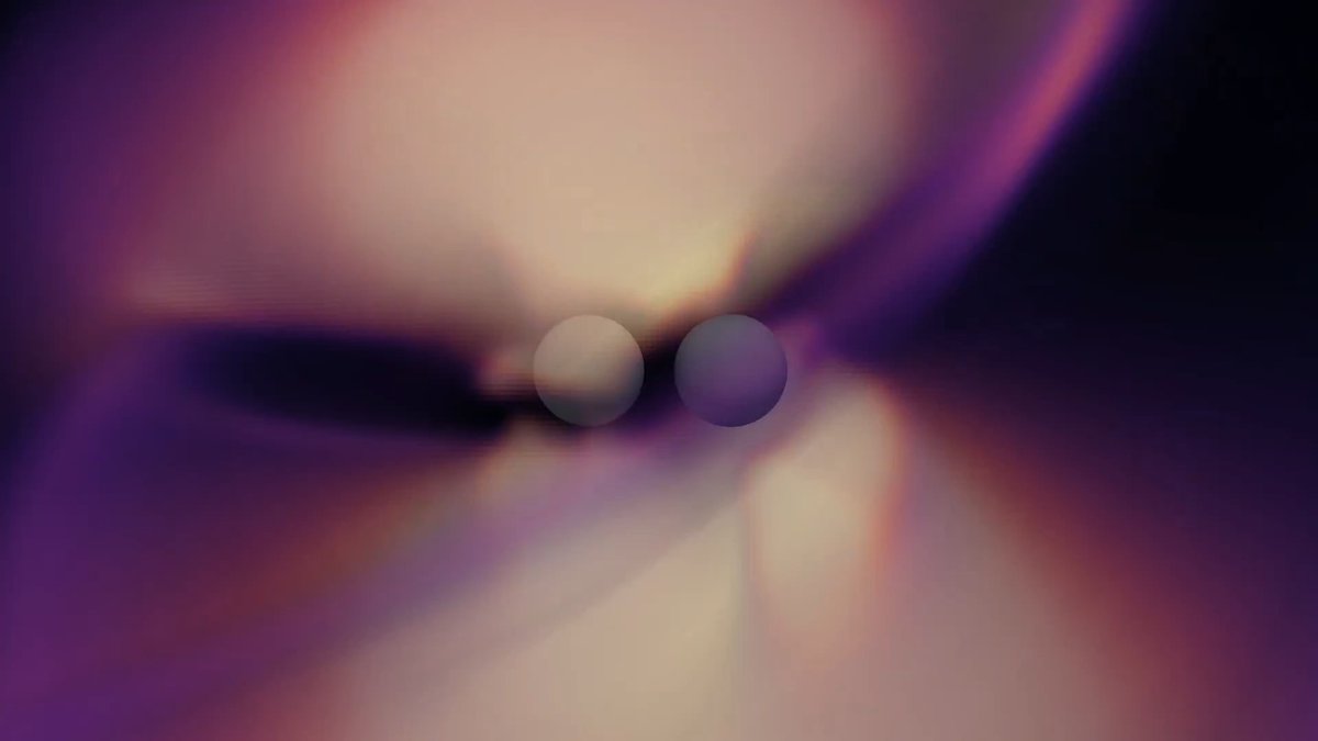 It takes two to tango ⭐ This simulation, performed on our now retired Pleiades supercomputer, shows two orbiting neutron stars in a delicate dance just moments before they collide.