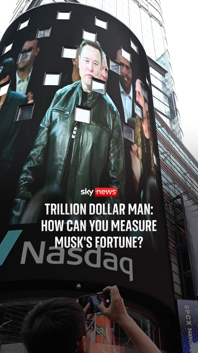 As SpaceX hits the stock market its owner, Elon Musk, has been named as the world's first trillionaire. How do you even begin to measure a trillion dollar fortune? Sky's Paul Kelso reports