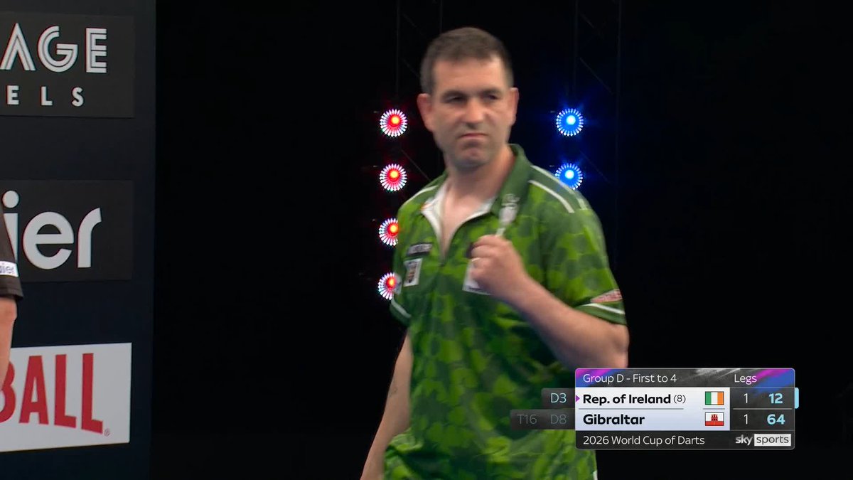 🎙️ "THEY'RE BOTH ON NINES!" WHAT A LEG! Republic of Ireland go six darts into the perfect leg, before O'Connor pins double three to confirm their place in the last 16! 📺 #WCOD26