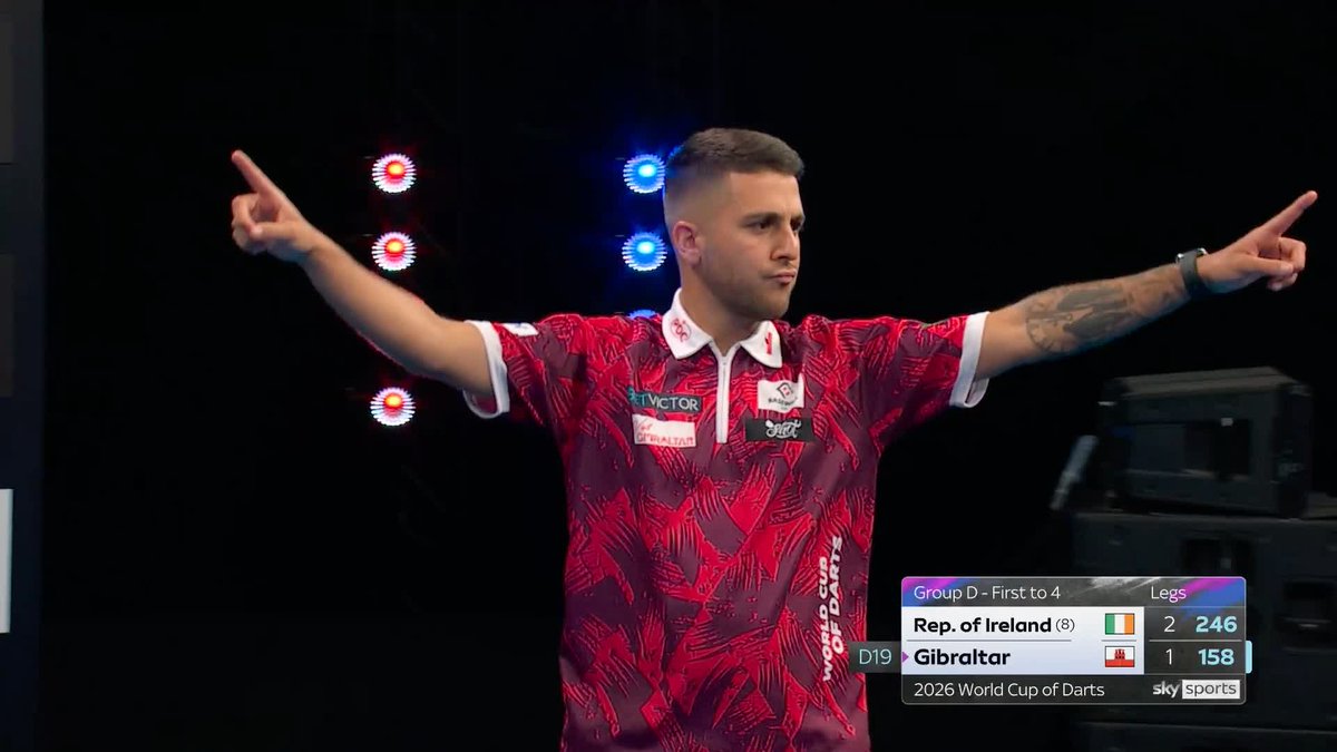 What a finish from Gibraltar! 🔥🇬🇮 Craig Galliano smashes in a 158 checkout 🤩 📺 #WCOD26
