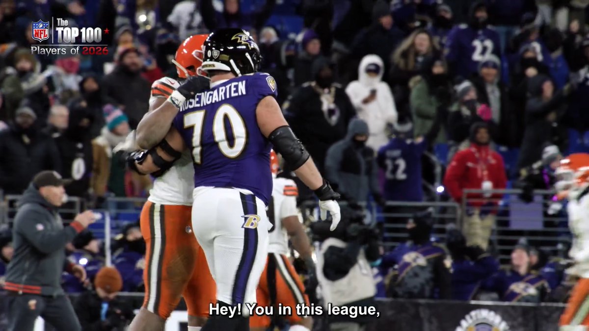 .Myles Garrett really has the ultimate respect from his peers ❤️ Roger Rosengarten NFL Top 100 Players of 2026 premieres Monday, June 22 exclusively on X
