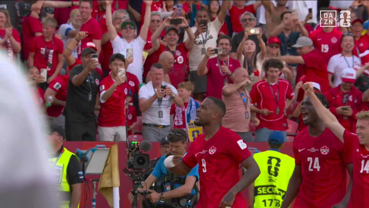 ラリン🇨🇦が意地の同点弾！ 開催国カナダがついに追いつく 🏆️#FIFAワールドカップ グループB 🆚カナダ×ボスニア・ヘルツェゴビナ 📱#DAZN ライブ配信中 #本気で楽しむならDAZN