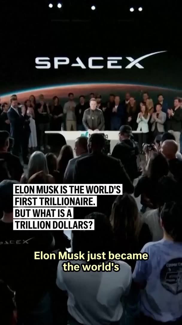 Elon Musk became the world’s first trillionaire after shares of his rocket company SpaceX soared in Wall Street’s biggest initial public offering of stock. But what does a trillion dollars even look like?