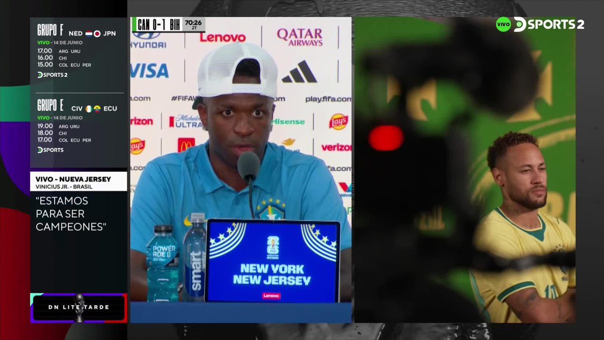 🗣️ Vinícius: ¿Real Madrid? "Estoy con la selección, cuando vuelva al Real Madrid hablaré de mi futuro, ahora estoy enfocado con mi país." Está muy tranquilo con su renovación 👏🏻