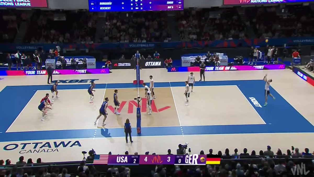 #VNL2026 🇺🇸 TRIPLE BLOCK? NO PROBLEM. Jack Hanes saw it, smiled and used it against them. 😏🏐 #VNL #BePartOfTheGame #Volleyball