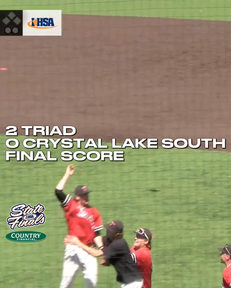 Triad defeats Crystal Lake South in the Class 3A Baseball semifinal to advance to the state championship! 🏆⚾️