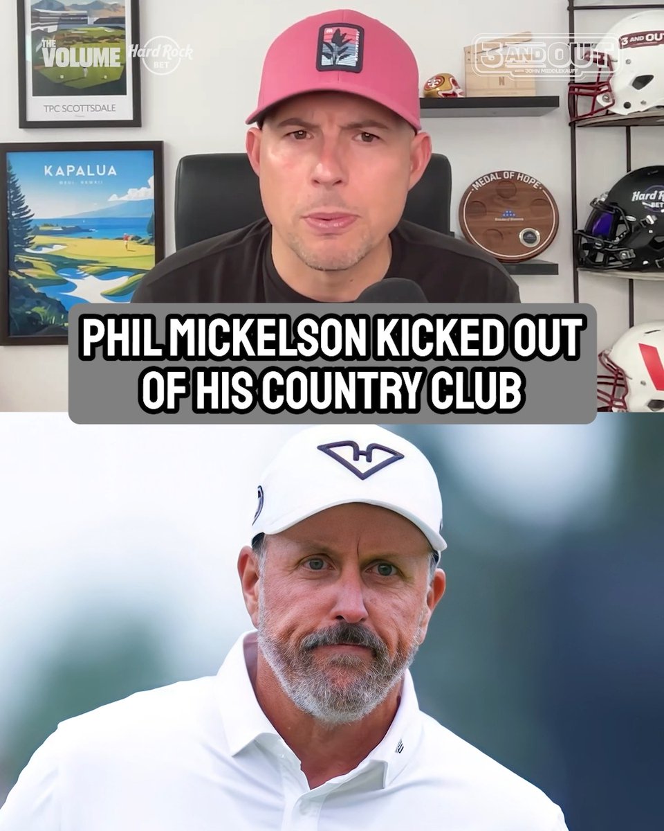 “This feels like one of the LOWEST MOMENTS I’ve ever seen for a human being.” John Middlekauff reacts to Phil Mickelson being kicked out of his home country club following allegations of inappropriate contact with a female employee.