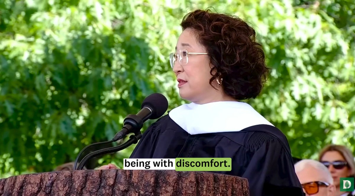 Over the years, our Commencement speakers have shared some pretty great words of wisdom with our new grads. Here’s a few lessons we’ve taken with us💚 Jake Tapper 🦅 Sandra Oh Roger Federer Russell Wilson Phil Lord Christopher Miller