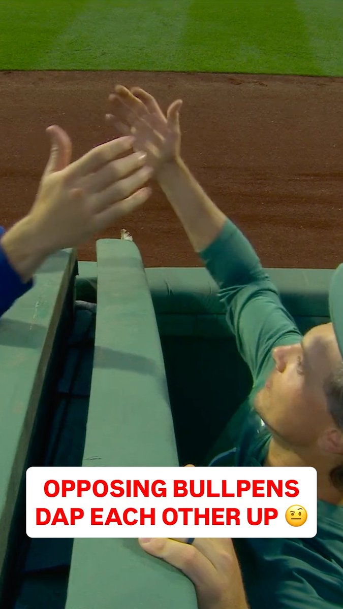 Did the Red Sox and Rangers bullpens just... dap each other up? 🤨😂