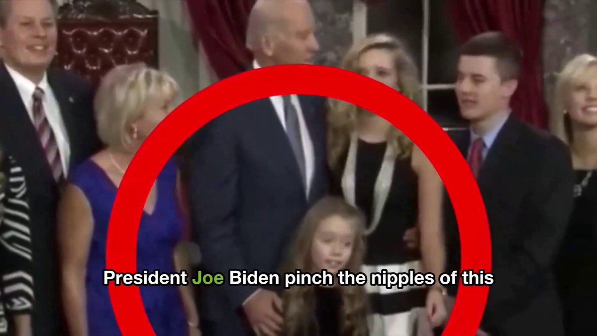 8yo girl elbows Biden PINCHING HER NIPPLES Why US presidents get off torturing young nipples?