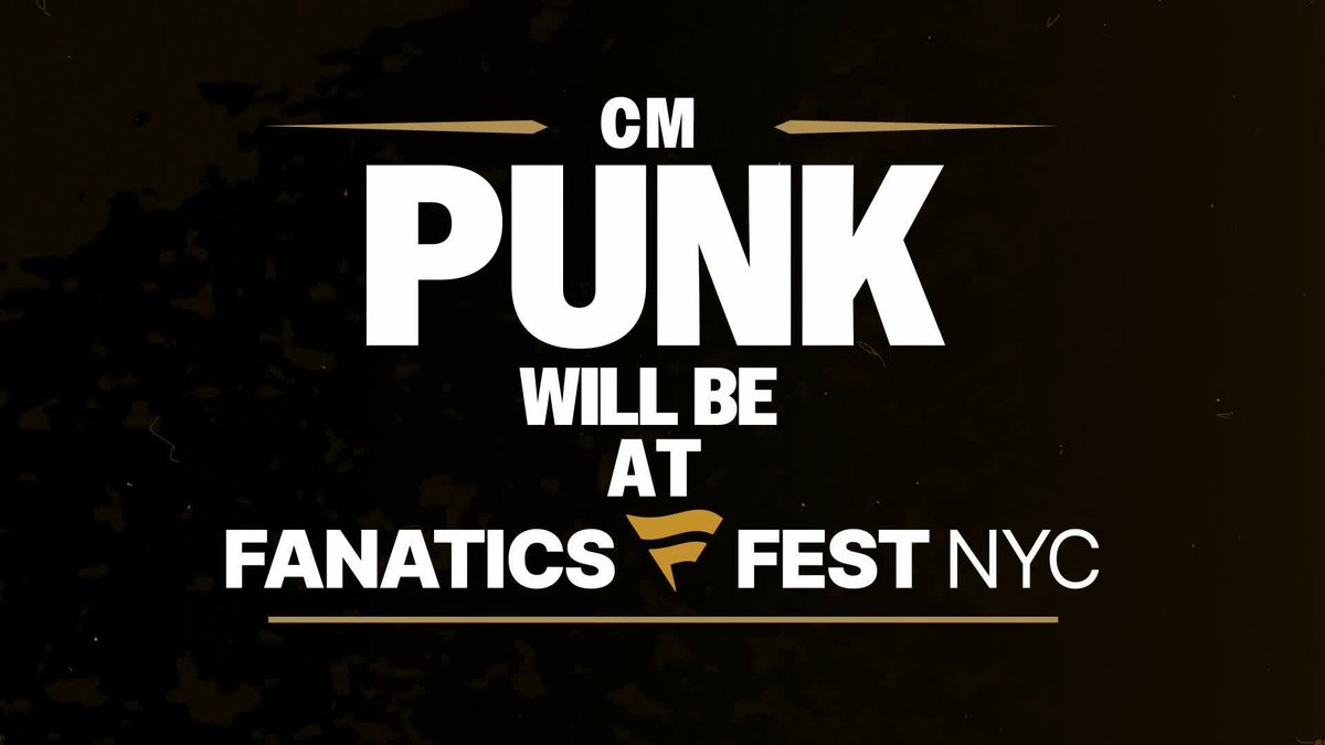 The Best in the World is headed to NEW YORK CITY! CM Punk will be at Fanatics Fest on Sunday, July 19th! Tickets are on sale NOW 🎟️: Fanatics