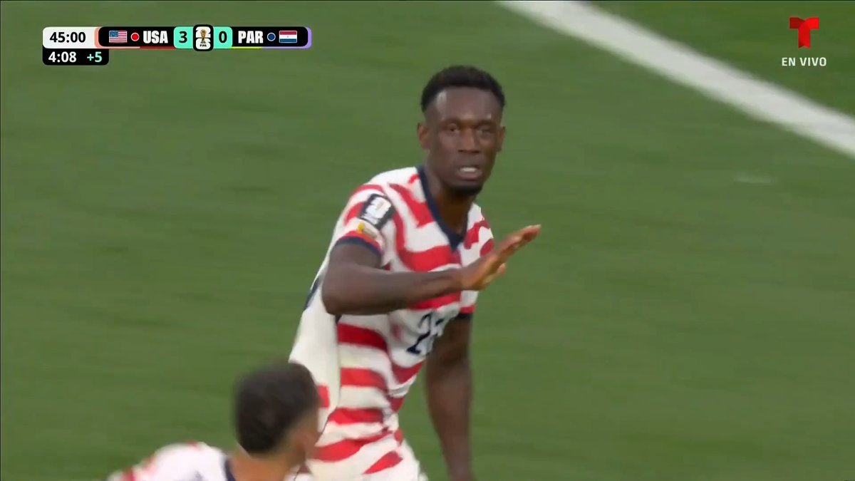 ¡GOLEADA DE ESTADOS UNIDOS! ¡Tremendo golazo de Folarin Balogun! Increíble jugada dentro del área y marca su DOBLETE… ¡3-0! Baile total de los estadounidenses ante Paraguay.