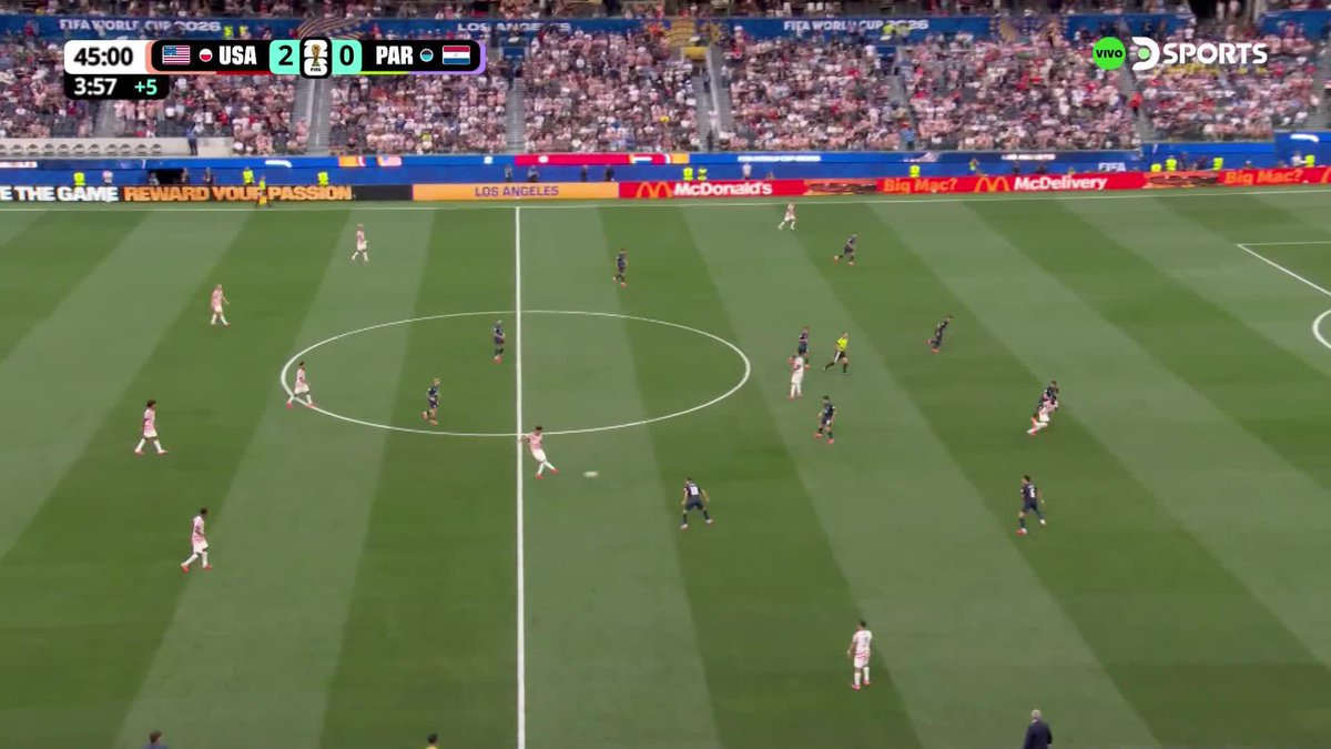 ¡DOBLETE DE BALOGUN! Estados Unidos golea 3-0 a Paraguay en los primeros 45 minutos de partido.
