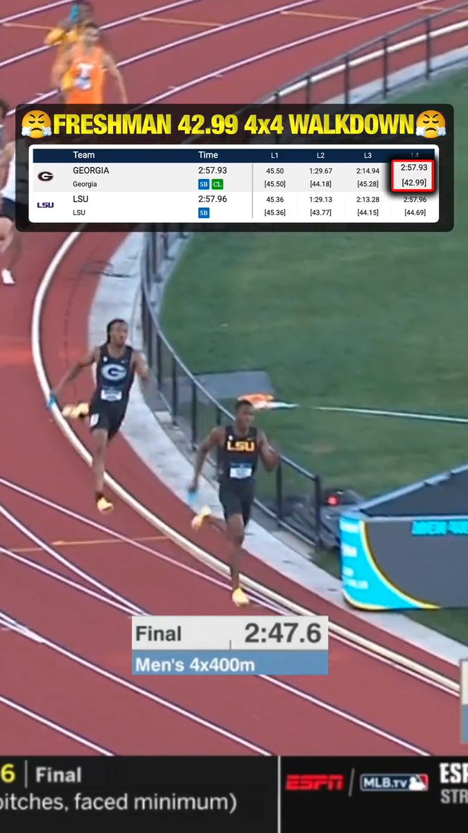 😤JONATHAN SIMMS 42.99 ANCHOR WALKDOWN TO WIN NCAA 4X400M TITLE!