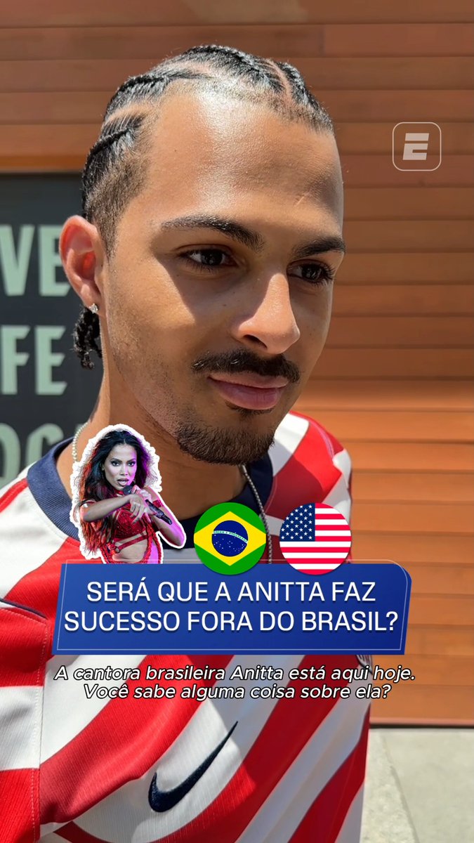 A ANITTA É CONHECIDA NOS ESTADOS UNIDOS? 🤔🇺🇸 Perguntamos aos estadunidenses se eles conhecem a brasileira Anitta, que foi uma das artistas a cantar no show de abertura da Copa do Mundo 2026. #ESPN2026 #CopaDoMundo