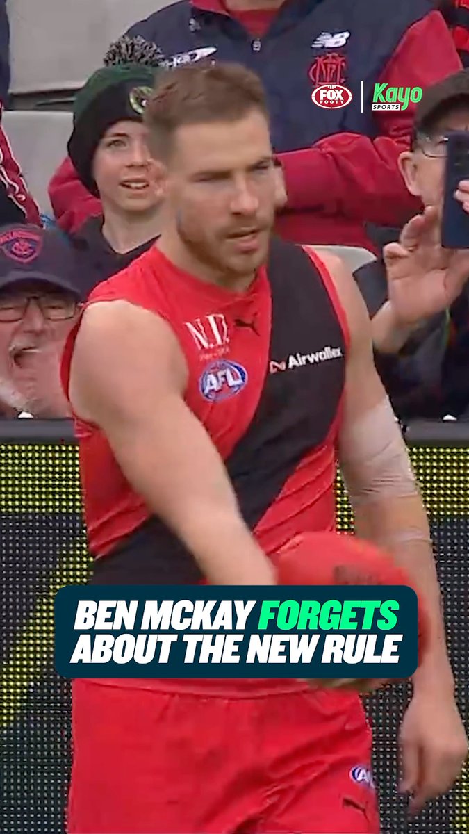 Ben McKay's defender instincts kicked in at the wrong time! #AFL #AFLDeesBombers