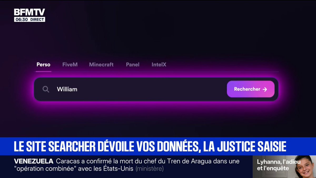 La justice saisie contre le site Searcher qui permet de chercher des informations personnelles issues de bases de données volées