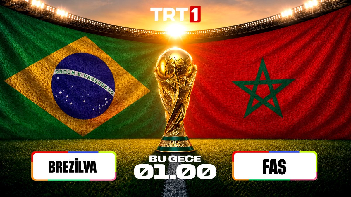 FIFA 2026 Dünya Kupası C Grubu maçında, Brezilya ile Fas karşı karşıya geliyor! Brezilya-Fas maçı, bu gece saat 01.00’de TRT 1 ve tabii’de. Büyük heyecan #Vestel televizyonlarında @vestel | #işbirliği