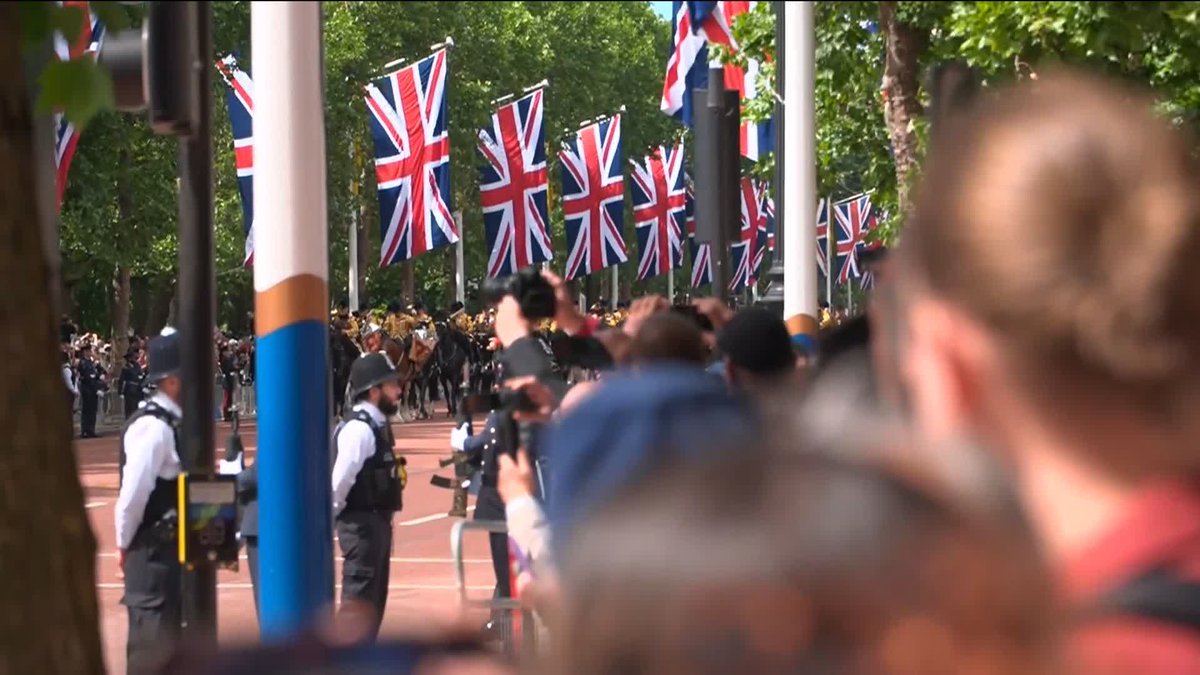 Princess of Wales, Prince George and Princess Charlotte and arrive for Trooping the Colour 📺 Sky 501, Virgin 602, Freeview 233 and YouTube