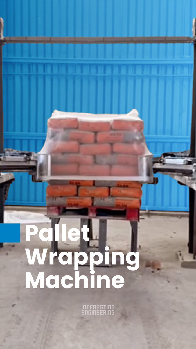 Something impossible to do with human strength becomes easy as these robot arms stretch plastic over their package. 🎥 wpc_cement / IG