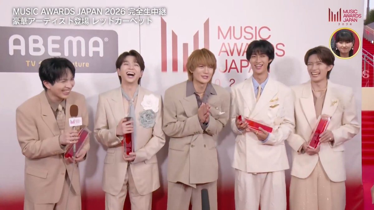 ／ MUSICAWARDSJAPAN 5部門でノミネートのM!LKが レッドカーペットのインタビューに登場！ ＼ MAJ フルで無料生中継なのはABEMAだけ!!