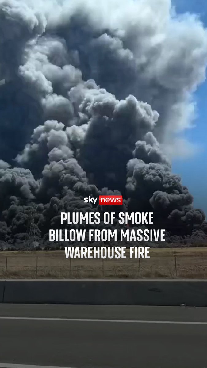 Massive plumes of smoke billowed from a fire at a one-million-square-foot medical supply distribution centre in Tracy, California. It is currently unknown what caused the fire, with investigations ongoing. All staff were safely evacuated