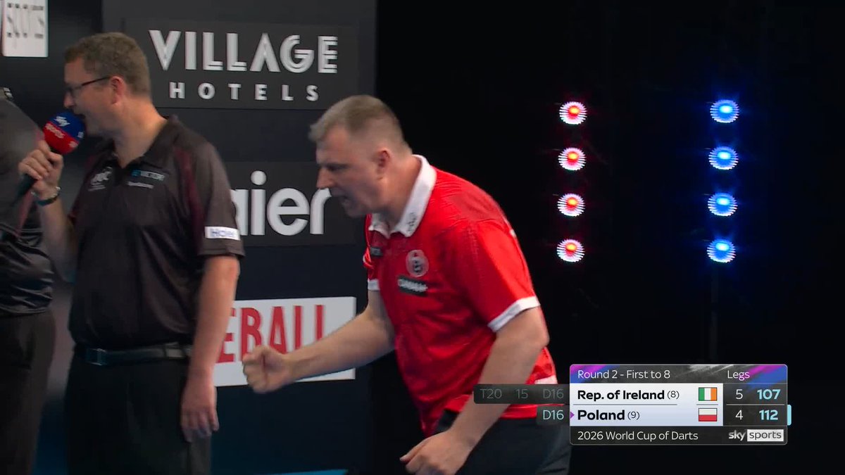 112 TO LEVEL! Poland have come out firing after the break! Krzysztof Ratajski takes out the 112 checkout to level this contest at five apiece! 📺 #WCOD26