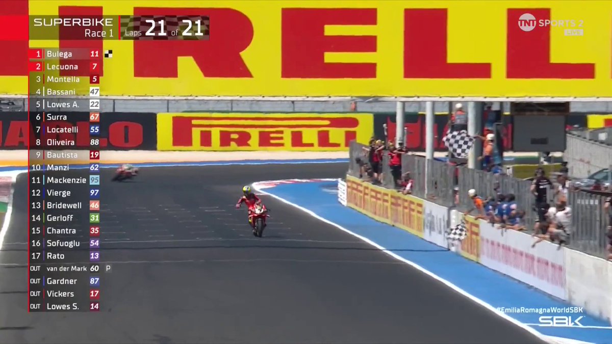 Nicolo Bulega makes it 23 consecutive wins 🤯 #WorldSBK | #EmiliaRomagnaWorldSBK | Live on TNT Sports and HBO Max