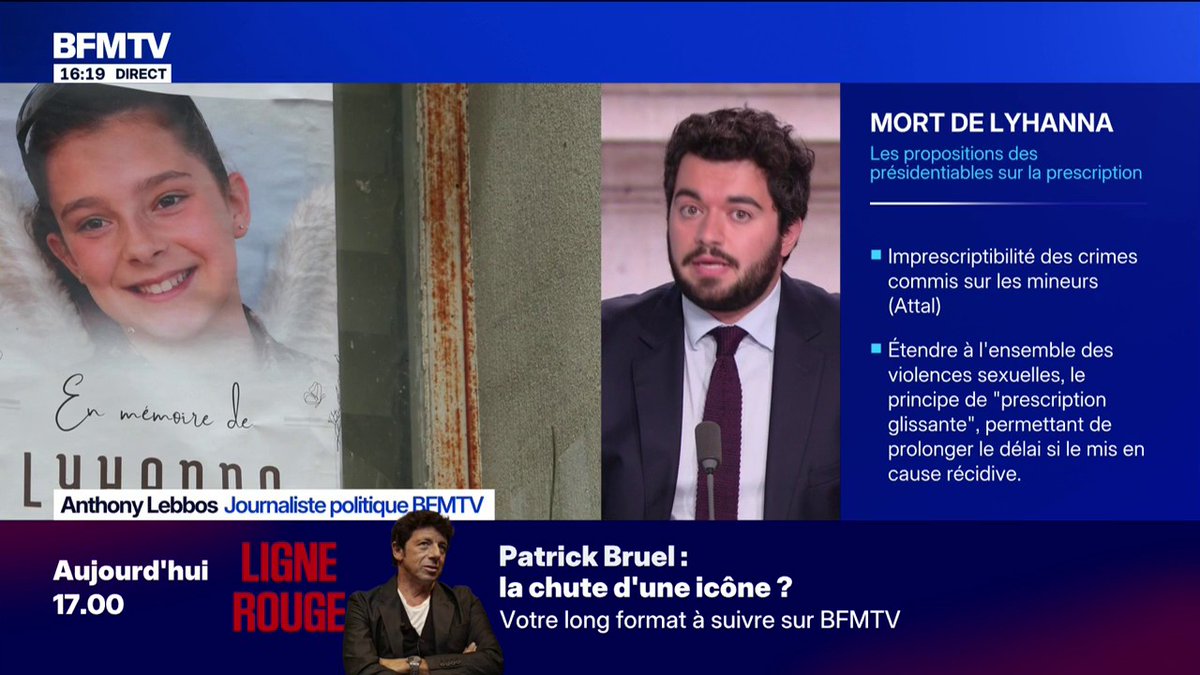 Mort de Lyhanna: la pression politique ne retombe pas 🗨️82% des Français estiment que le gouvernement n'est pas assez mobilisé sur les violences faites aux mineurs, selon un sondage Elabe pour BFMTV