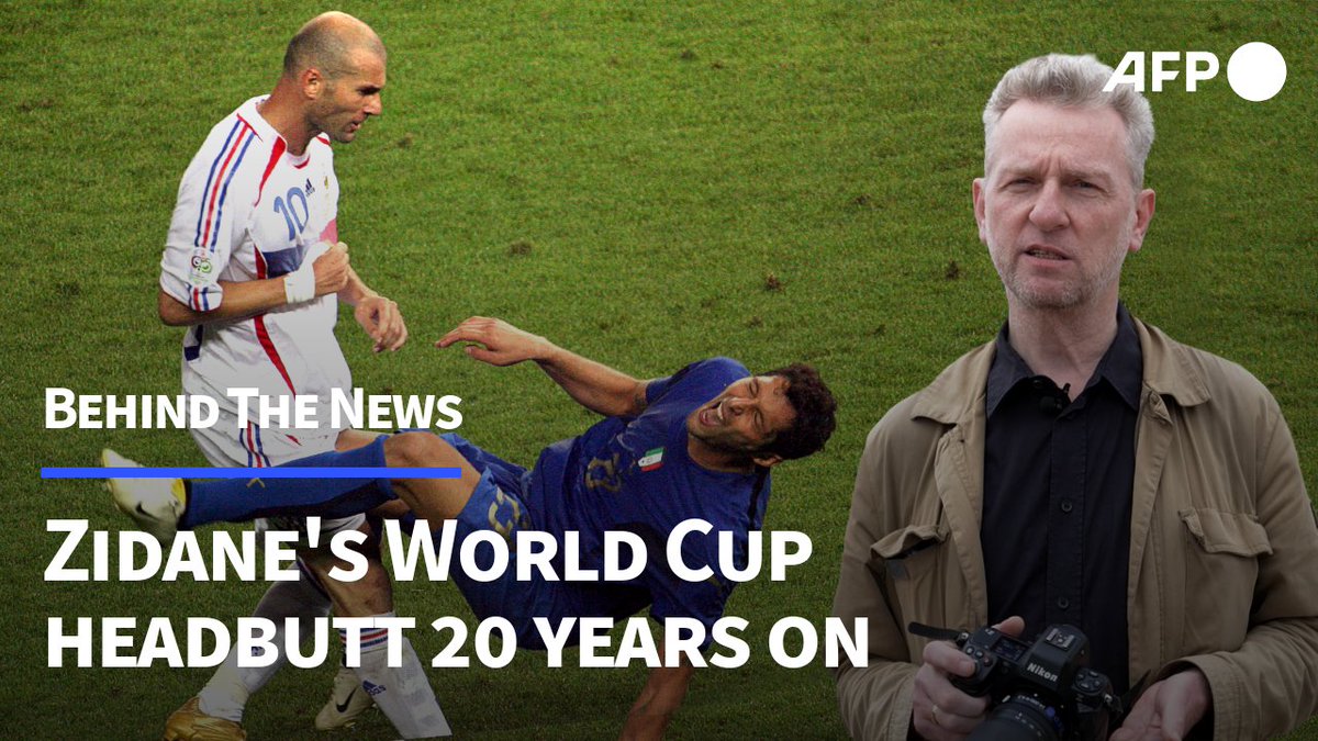 ⚽ BEHIND THE NEWS: Zidane's World Cup headbutt 20 years on AFP's John MacDougall was the only photographer to capture the faces of both Zinedine Zidane and Marco Materazzi during their infamous clash at the 2006 World Cup Final. Here he remembers that moment 20 years ago.