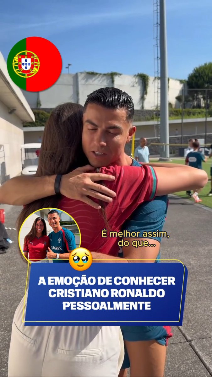 🇵🇹 A emoção da influenciadora Céline Dept ao conhecer Cristiano Ronaldo pessoalmente. 🎥 celine.dept (IG) | ESPN FC | ESPN Brasil