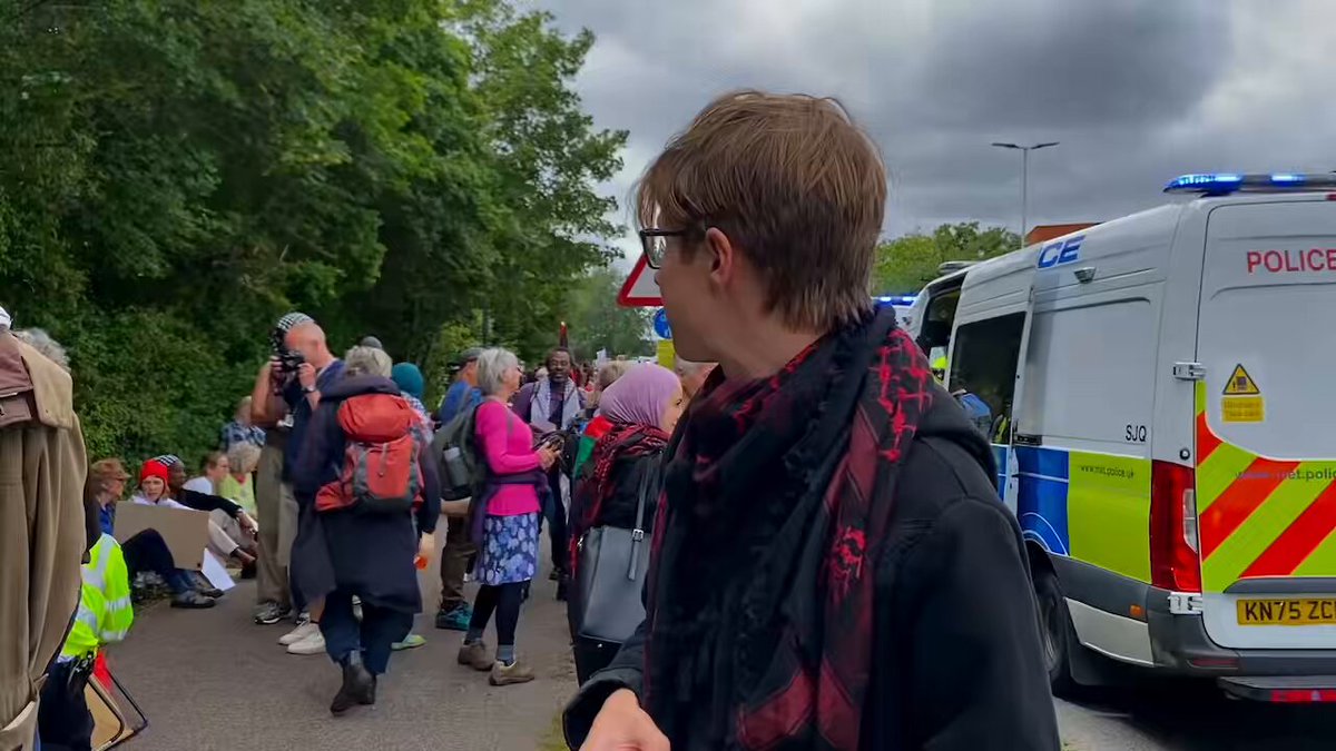 We were honoured to be joined by Journalist &amp; Activist, Andrey X, at yesterday's peaceful signholding vigil. More than 100 people were arrested under the Terrorism Act for holding signs displaying the words "Saving lives is not terrorism - I support Palestine Action"