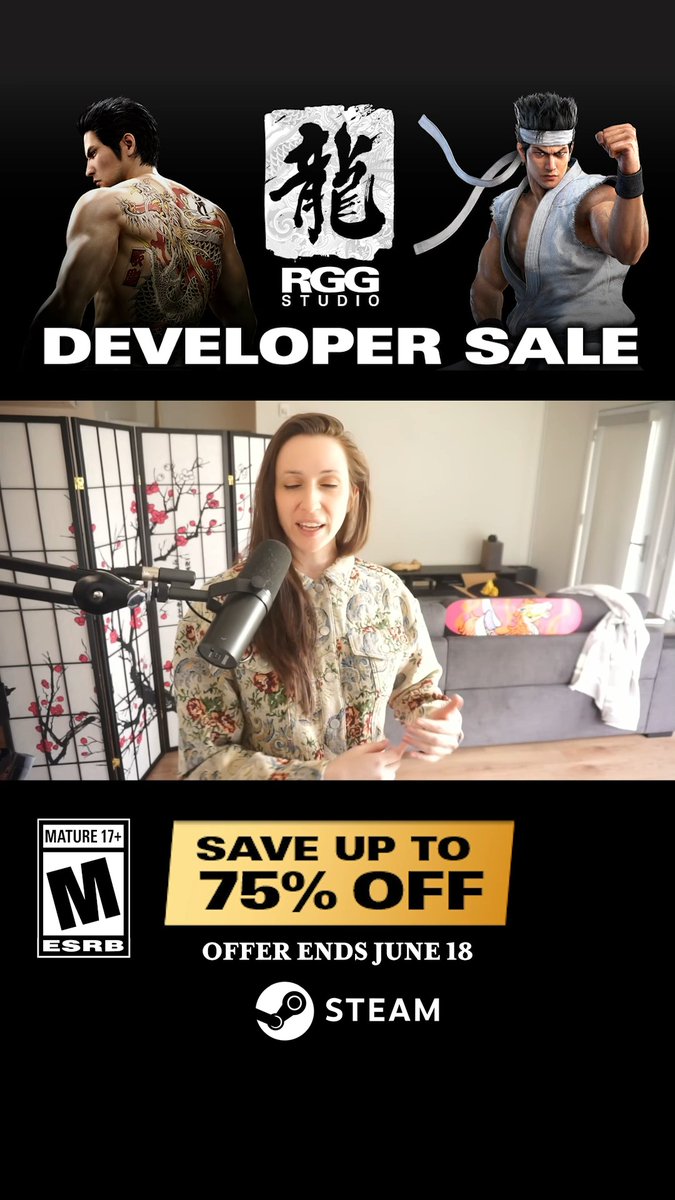 The RGG Studio Developer Sale on Steam is now live now and CrystAAHHL🔜 Yeticon is here to share their top picks. Save up to 75% on select Yakuza, Like a Dragon, and Virtua Fighter games until Jun 18th! ►Save here:
