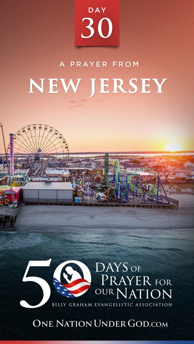 Our nation needs prayer! Join us for DAY 30 of 50 Days of Prayer for America with Pastor Lloyd Pulley of NEW JERSEY. Let us know you’re praying in the comments below, and go to for all 50 videos and more… #OneNationUnderGod #50Days50States50Prayers BGEA