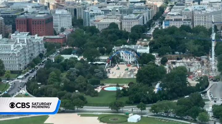 CBS Mornings’ Nathaniel E Burleson got a close look at the UFC ring at the White House that's been dubbed "The Claw." The seven-match card is happening Sunday in honor of the 250th anniversary of the Declaration of Independence, and is being held on President Trump's 80th birthday.