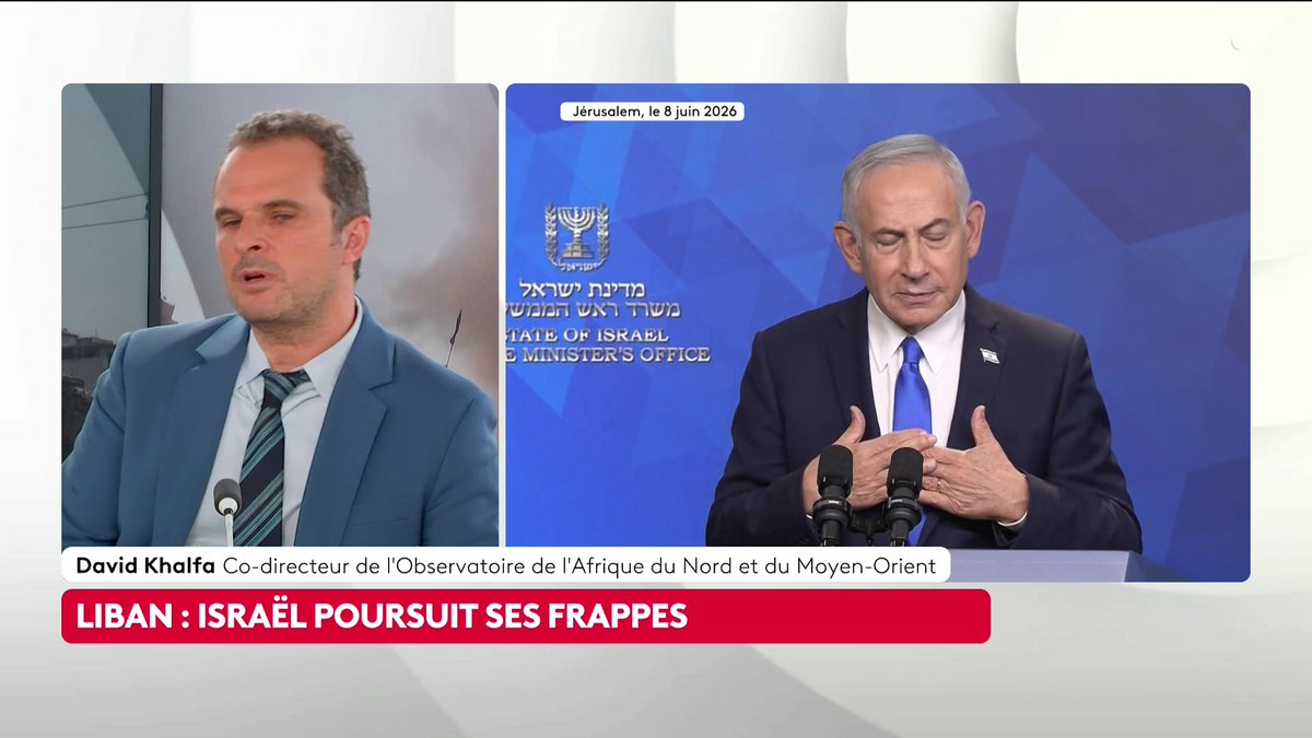 🔴🎙️ Israël poursuit ses frappes au Liban : "Ce qui se passe là, c'est le baiser de la mort pour Netanyahou", lance David Khalfa, co-directeur de l'Observatoire de l'Afrique du Nord et du Moyen-Orient. #ToutEstPolitique #canal16