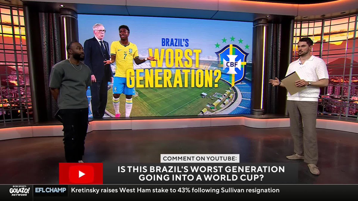 "How many players on this team do they have that we can classify as generational?" 👀 Matteo Bonetti and @J_Dyer_official discuss whether Brazil's squad is its weakest in World Cup history 🇧🇷