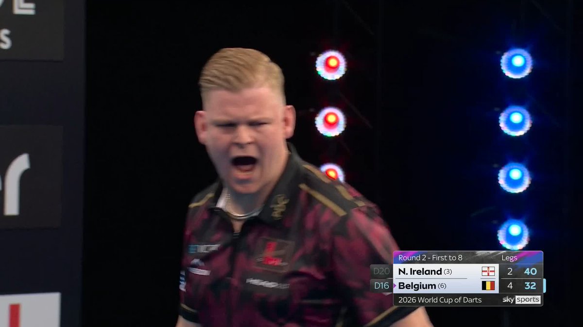 BELGIUM LEAD AT THE BREAK! What a start from Belgium in this one, as Mike De Decker and Dimitri Van den Bergh race into a 5-2 lead over Northern Ireland at the break! 📺 #WCOD26