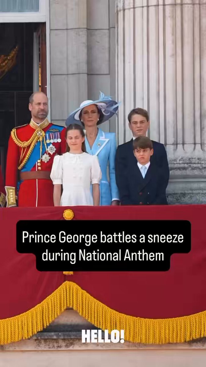 Thanks friend for this update. Looks like Prince George was holding his sneeze in until after the national anthem which is why he laughed. He’s so adorable! Video from hello on Instagram.