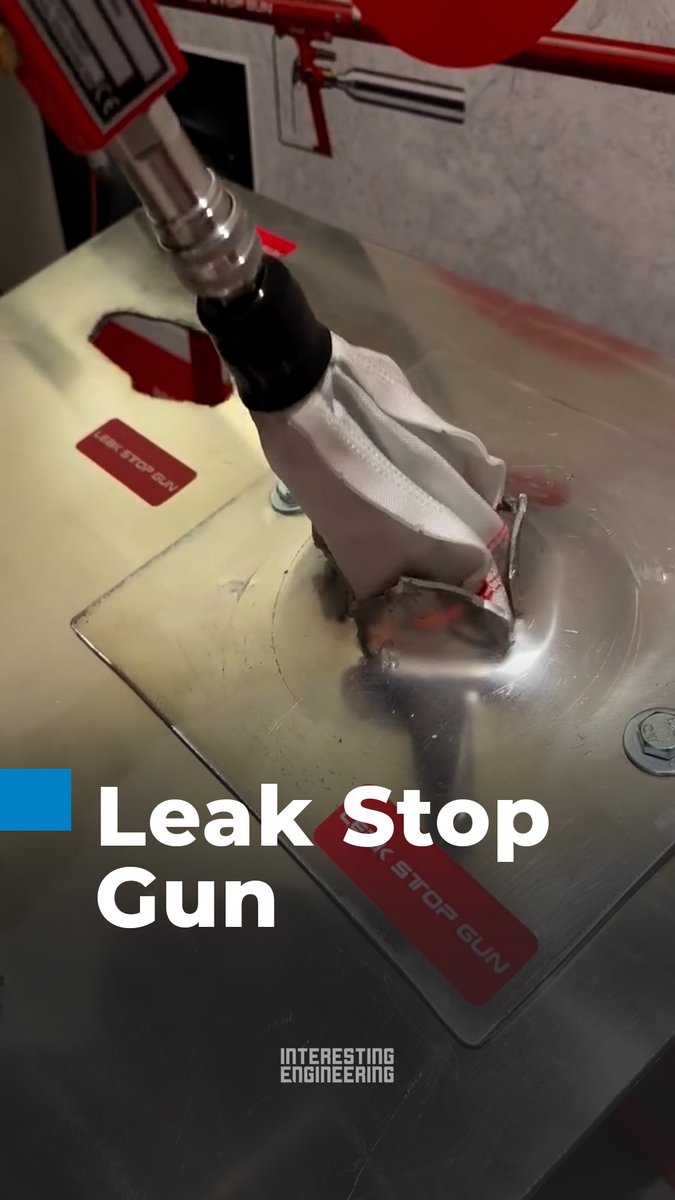 The Leak Stop Gun inflates a fabric bladder directly over a pressurized leak, forming an instant watertight seal without needing to stop the flow or drain the system — built for rapid damage control on ships, industrial plants, and pipelines. 🎥 leakstopgun / IG