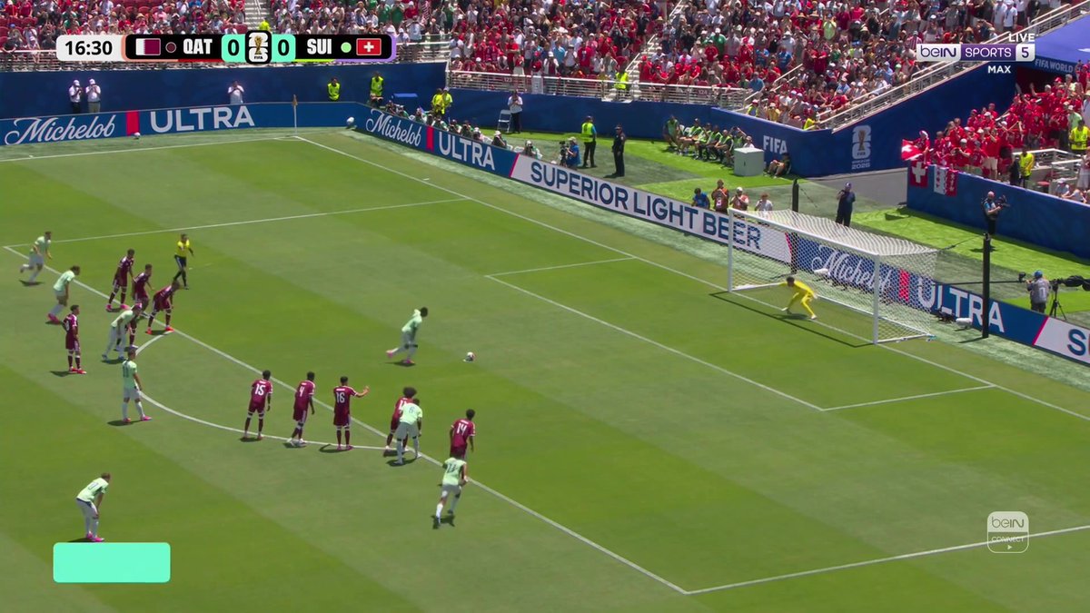 GOAL! Breel Embolo makes no mistake from the penalty spot! 🇶🇦 Qatar 0-1 Switzerland 🇨🇭 #FIFAWorldCup | #beINWC26 | #Switzerland
