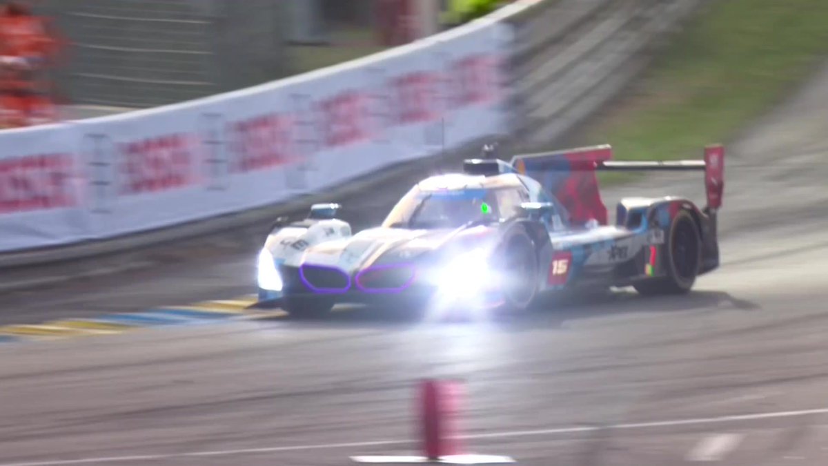 Heartbreak for the pole-sitters as the #15 BMW picks up a rear puncture after contact. 🛞 #LeMans24 #WEC